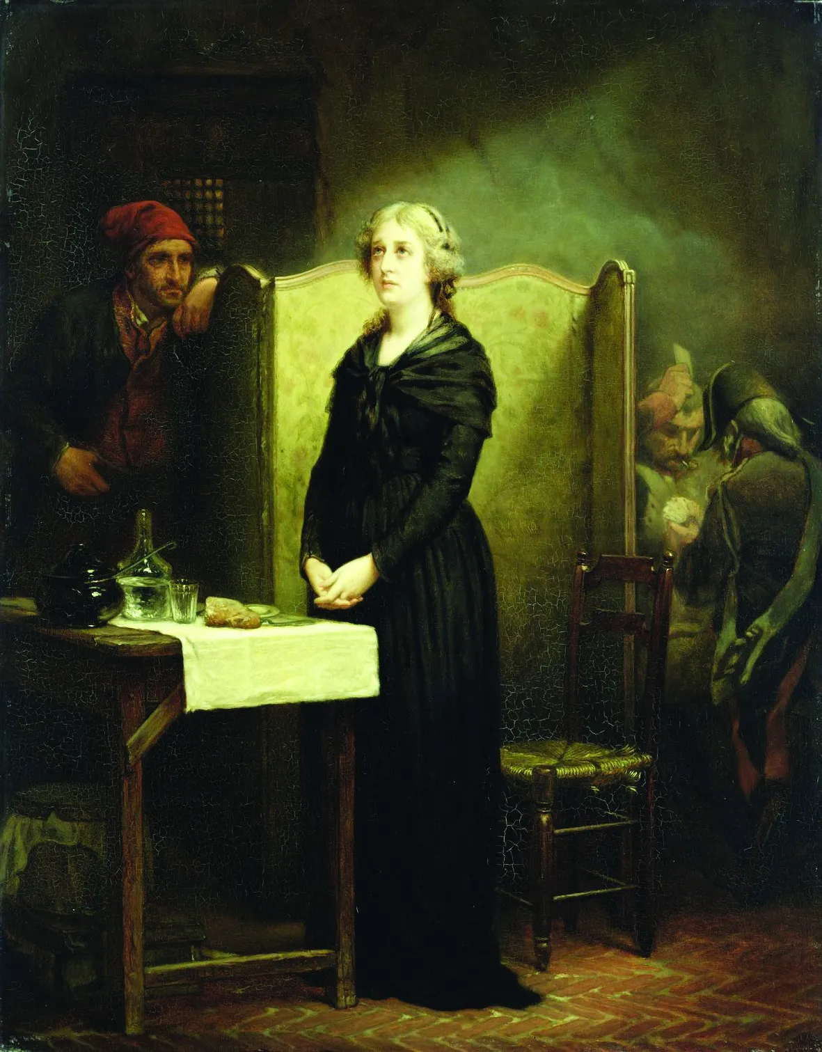 A Rainha Maria Antonieta prisioneira na Conciergerie – Charles Louis Lucien Muller (1815-1892) - Museu Hamburger Kunsthalle, Hamburgo (Alemanha).
